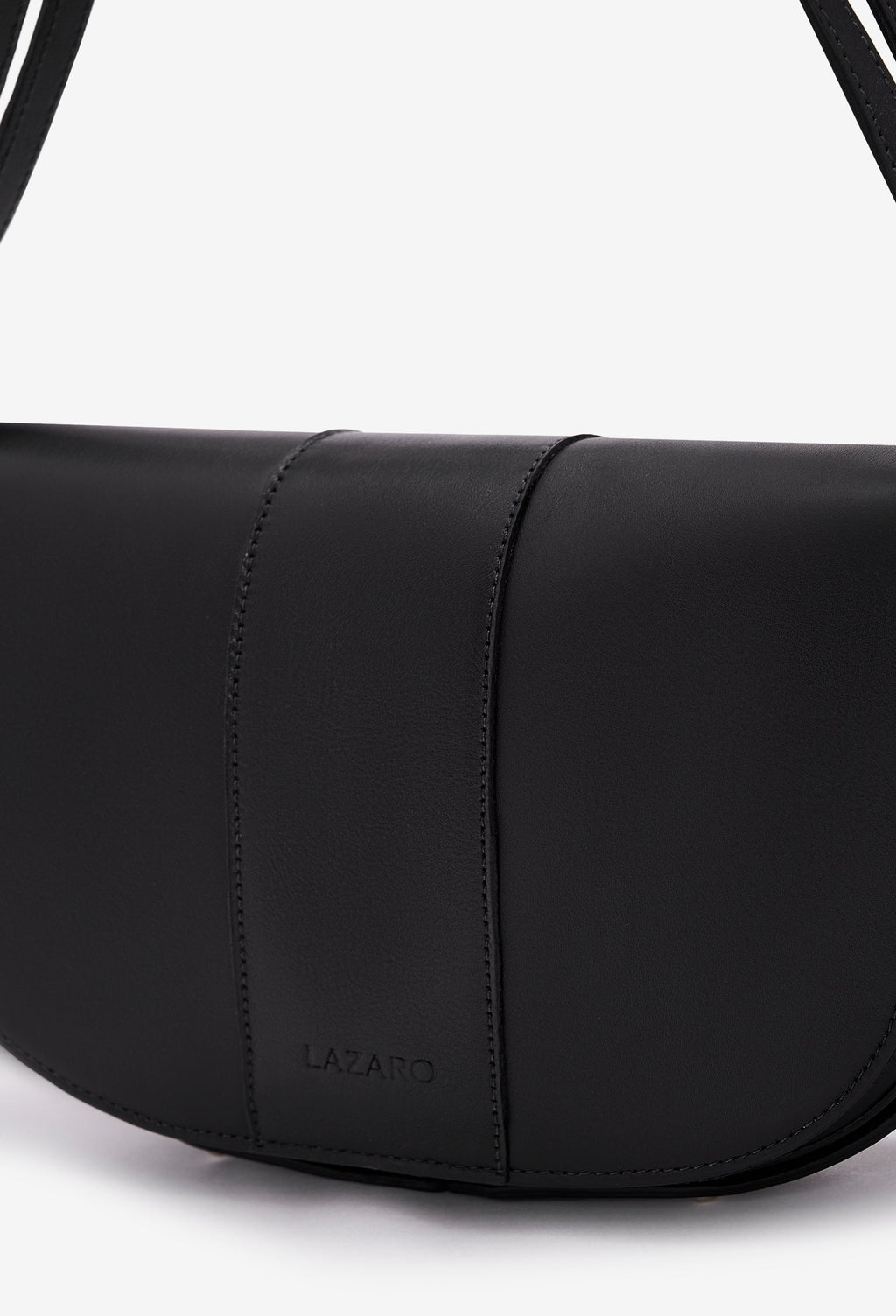 Sisa Leather Shoulder Bag - Black