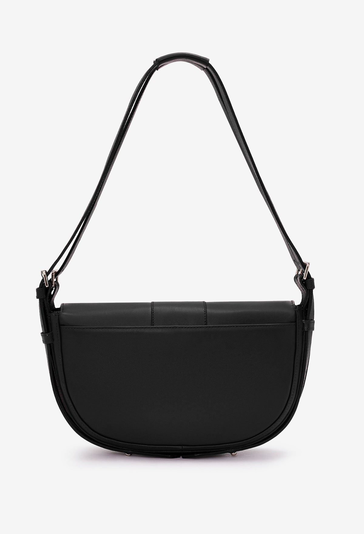Sisa Leather Shoulder Bag - Black