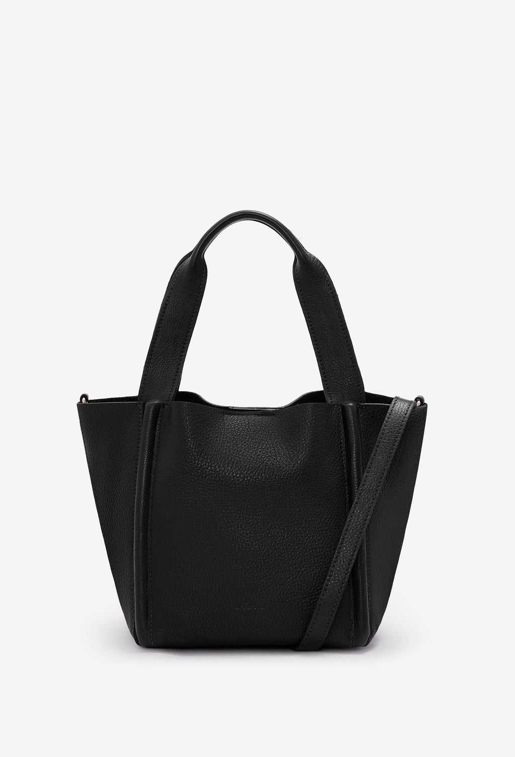 Tala Small Leather Tote Bag - Black