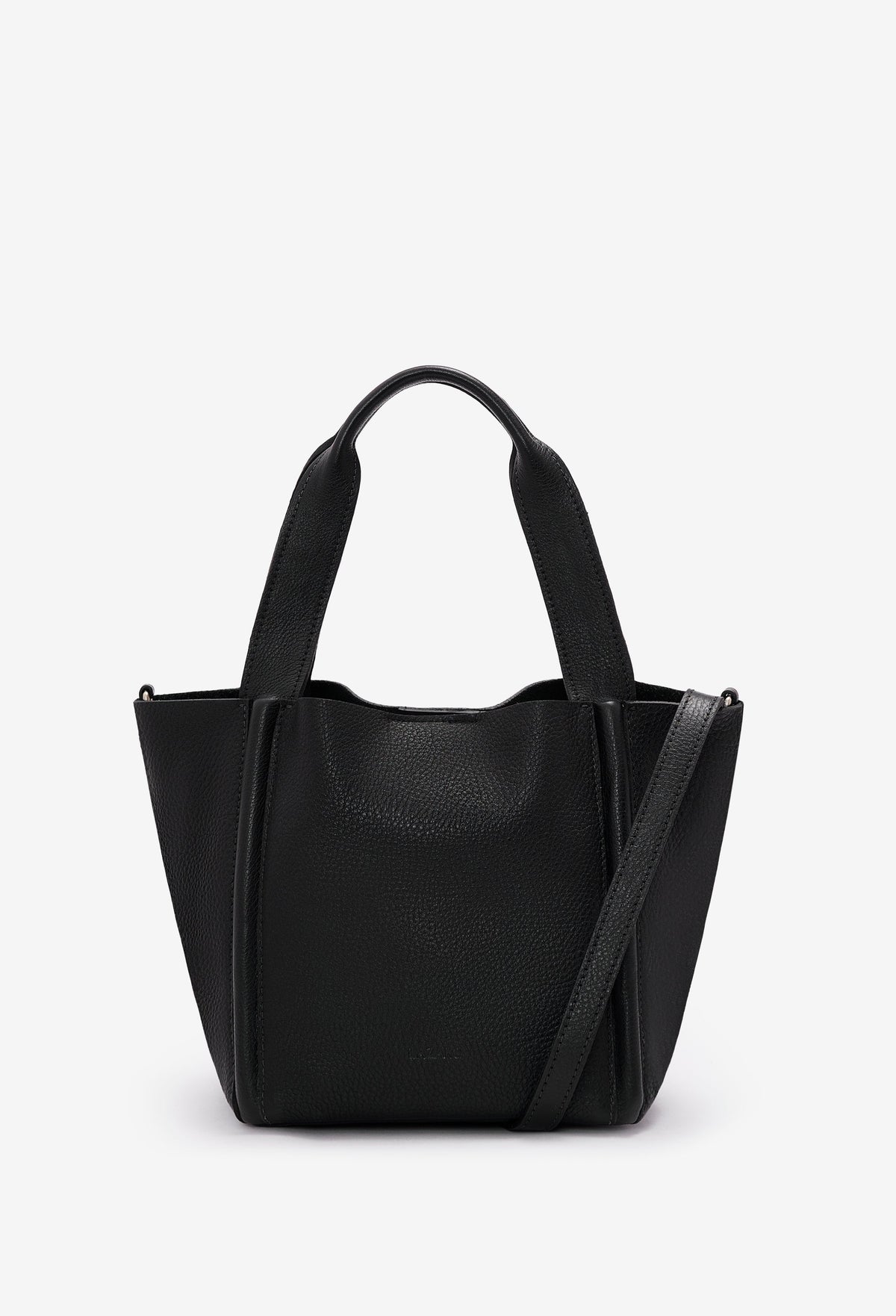Tala Small Leather Tote Bag - Black