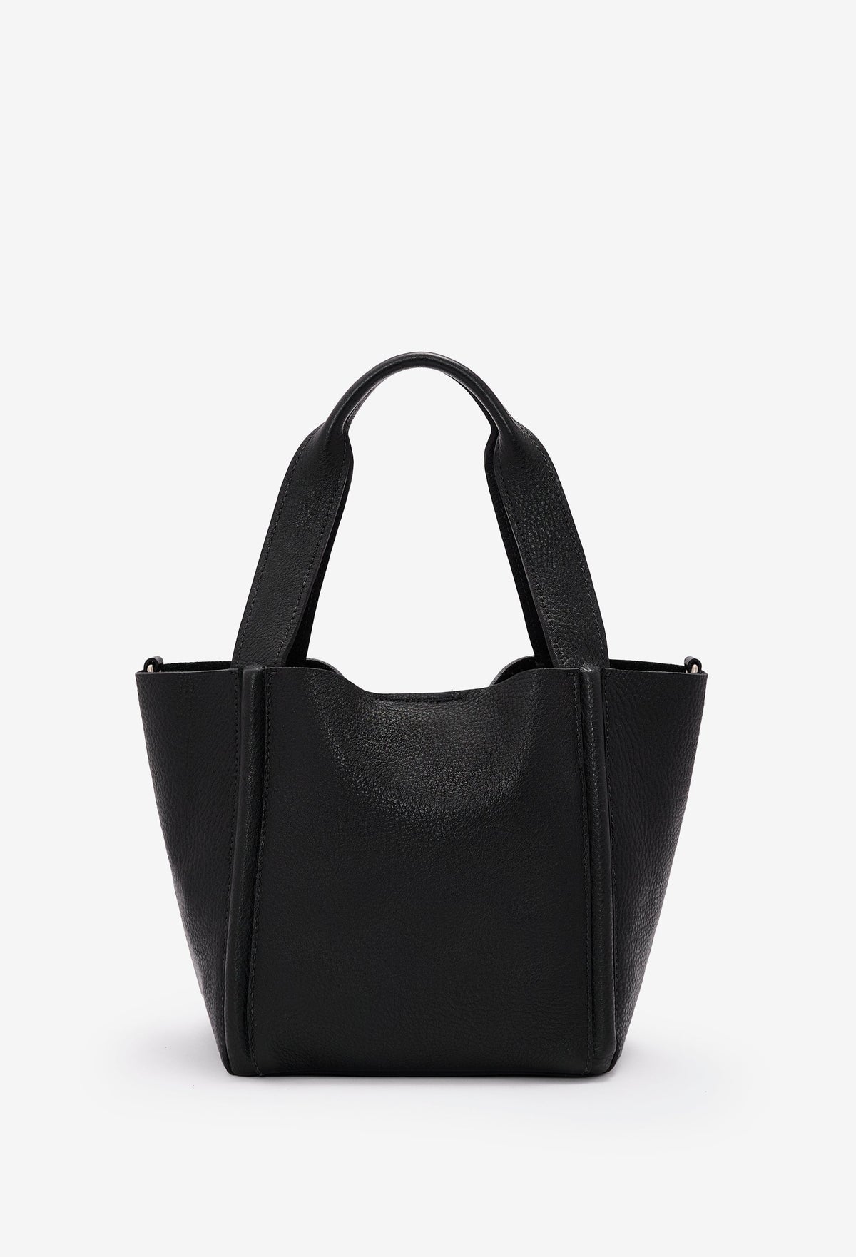 Tala Small Leather Tote Bag - Black