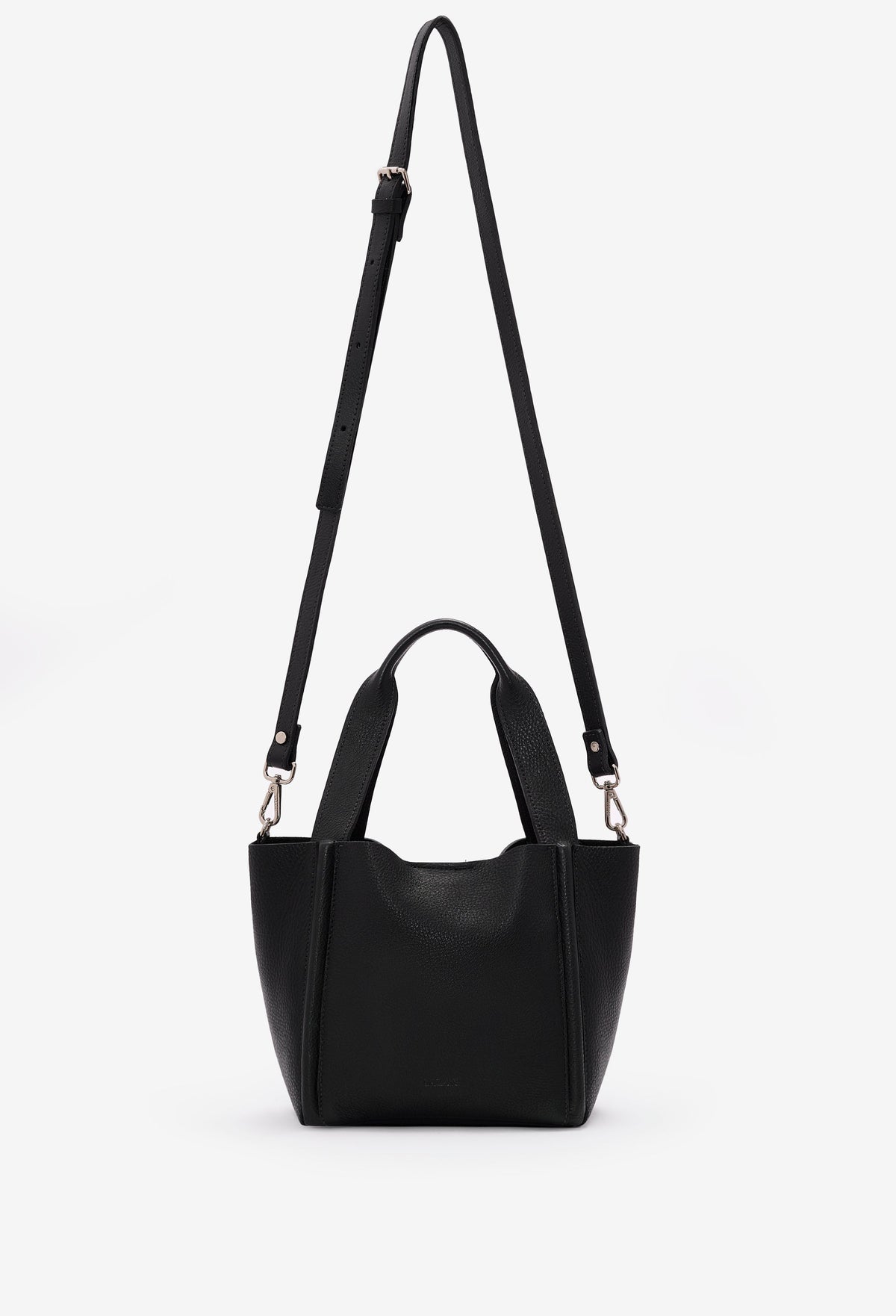 Tala Small Leather Tote Bag - Black