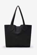 Tika Leather Tote Bag - Black