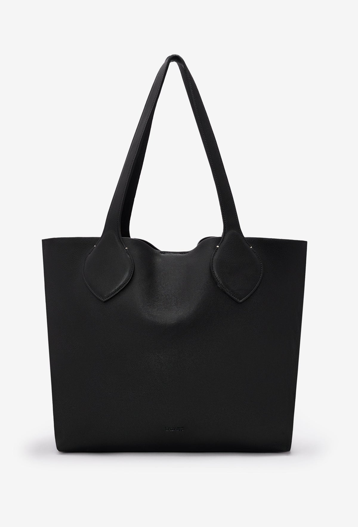 Tika Leather Tote Bag - Black